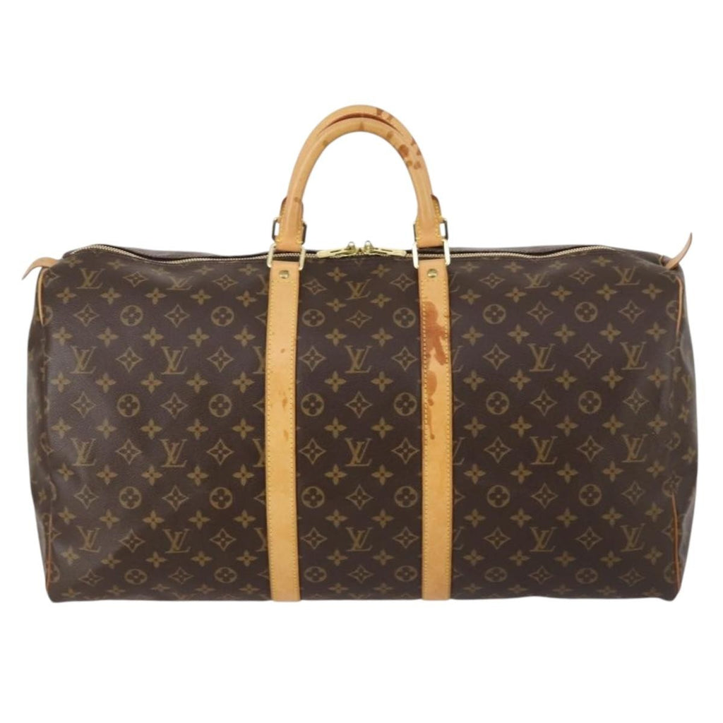 Louis Vuitton Keepall Bandouliere Bag Monogram Canvas Brown Canvas Bag
