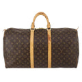 Louis Vuitton Keepall Bandouliere Bag Monogram Canvas Brown Canvas Bag