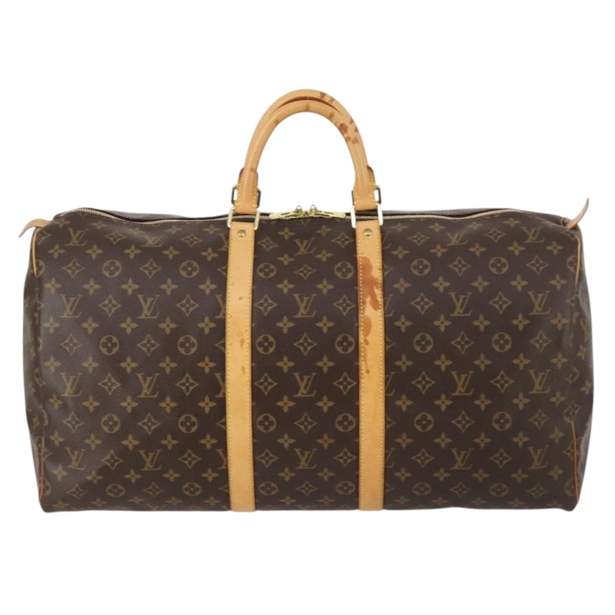 Louis Vuitton Keepall Bandouliere Bag Monogram Canvas Brown Canvas Bag