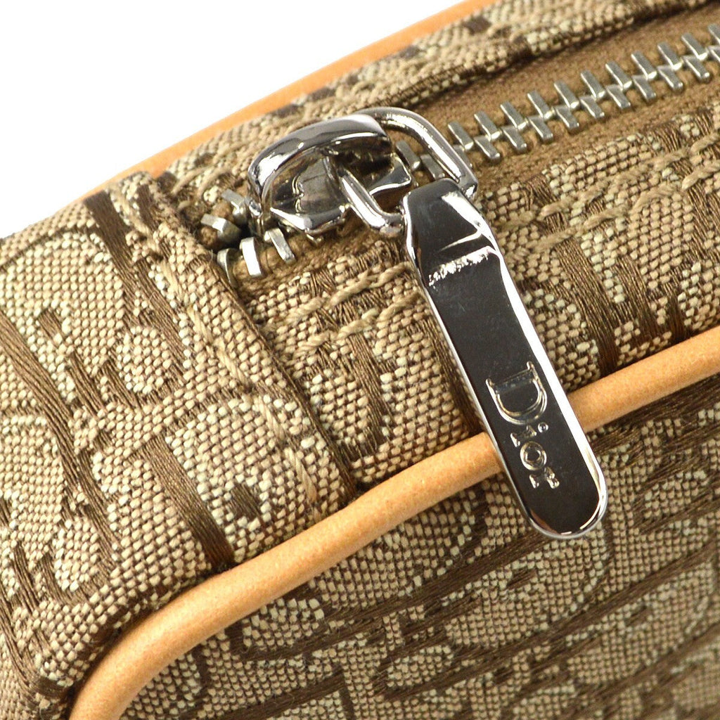 Christian Dior Vintage Trotter Pouch Canvas Beige Canvas Clutche & Pouche Bag (Pre-Owned)