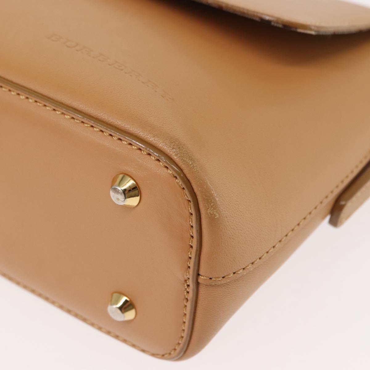 Burberry Shoulder Bag Leather Beige Leather Shoulder Bag