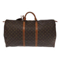 Louis Vuitton Keepall Bag Monogram Canvas Brown Canvas Travel Bag