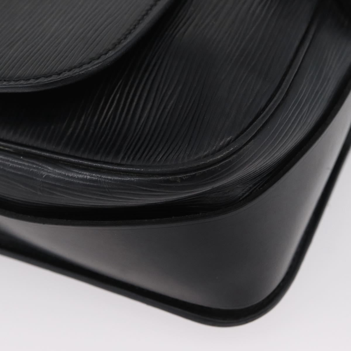 Louis Vuitton Cartouchiere Handbag Epi Leather Black Leather Shoulder Bag