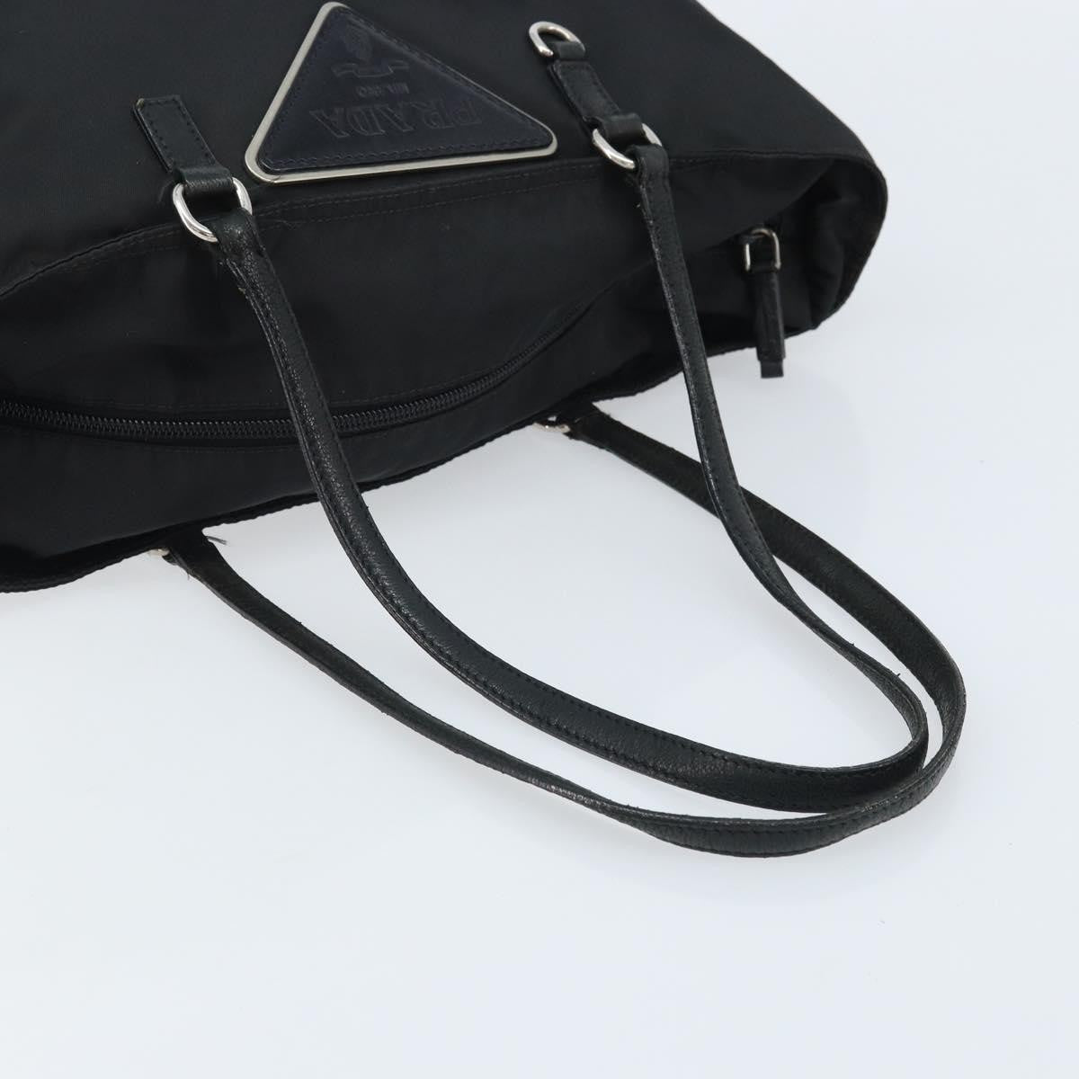 Prada Vintage Zip Tote Tessuto Black Nylon Tote Bag Bag