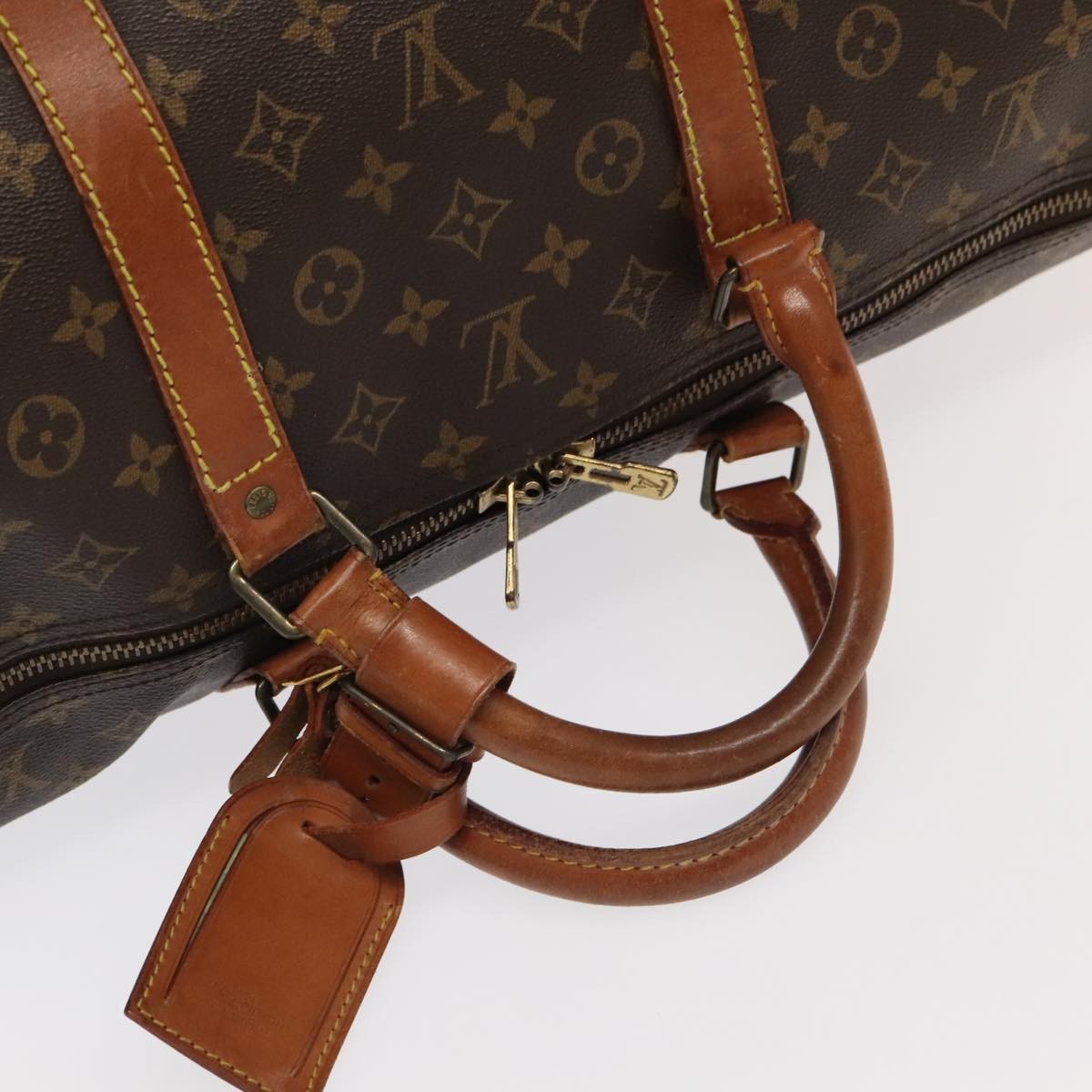 Louis Vuitton Keepall Bag Monogram Canvas Brown Canvas Travel Bag