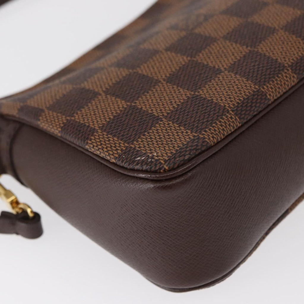 Louis Vuitton Trousse Make Up Bag Damier Canvas Brown Canvas Clutche & Pouche Bag