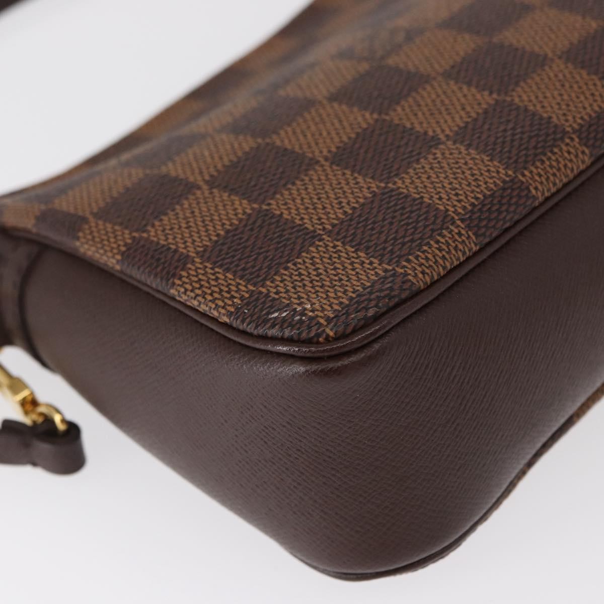 Louis Vuitton Trousse Make Up Bag Damier Canvas Brown Canvas Clutche & Pouche Bag