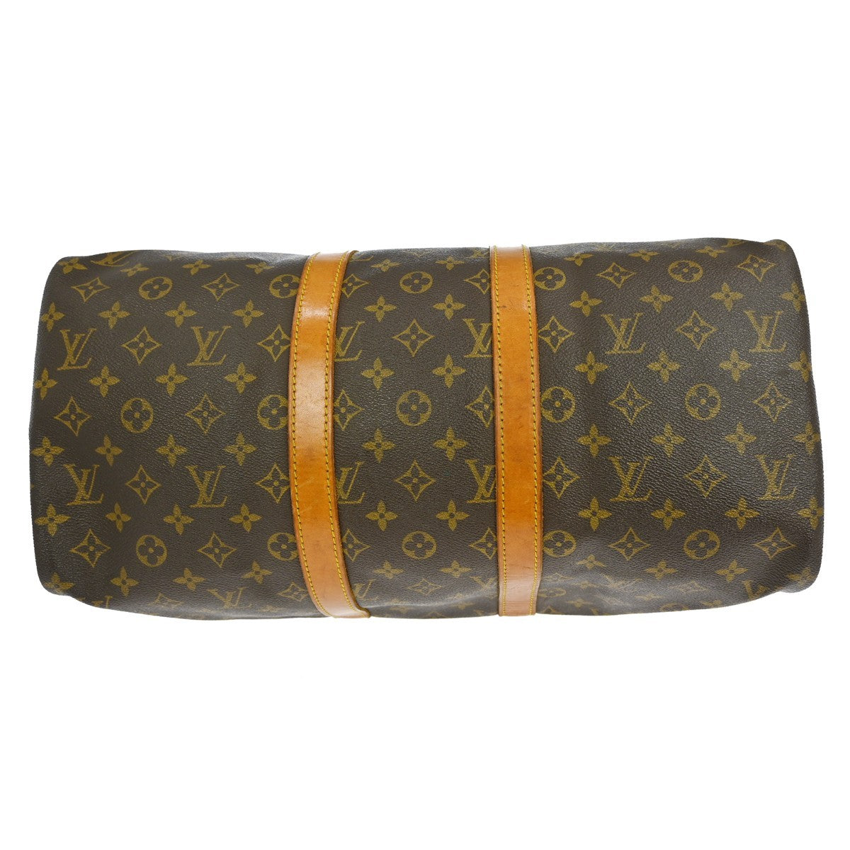 Louis Vuitton Keepall Bandouliere Bag Monogram Canvas Brown Canvas Travel Bag