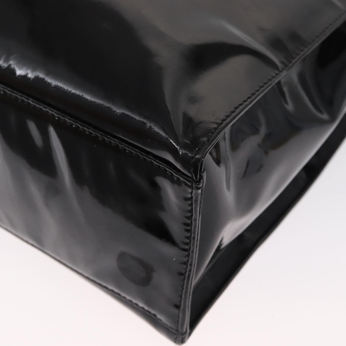 Chanel Vintage Timeless Chain Shoulder Bag Patent Black Patent_Leather Shoulder Bag Bag