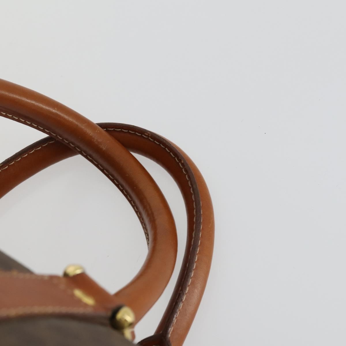 Celine Vintage Macadam Boston Bag Canvas Brown Pvc Travel Bag Bag