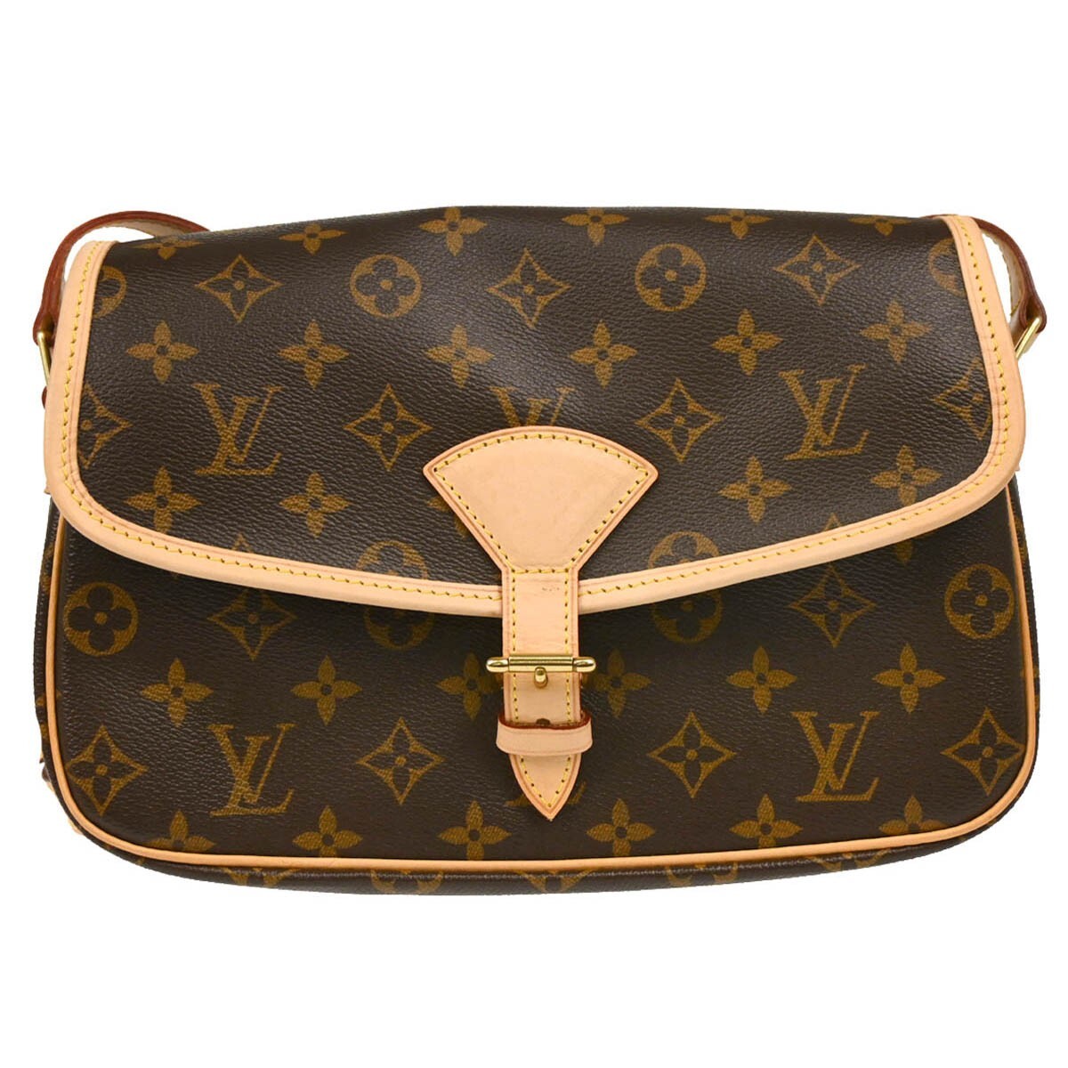 Louis Vuitton Sologne Handbag Monogram Canvas Brown Canvas Shoulder Bag