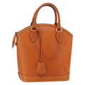Louis Vuitton Lockit Handbag Nomade Leather Brown Leather Handbag