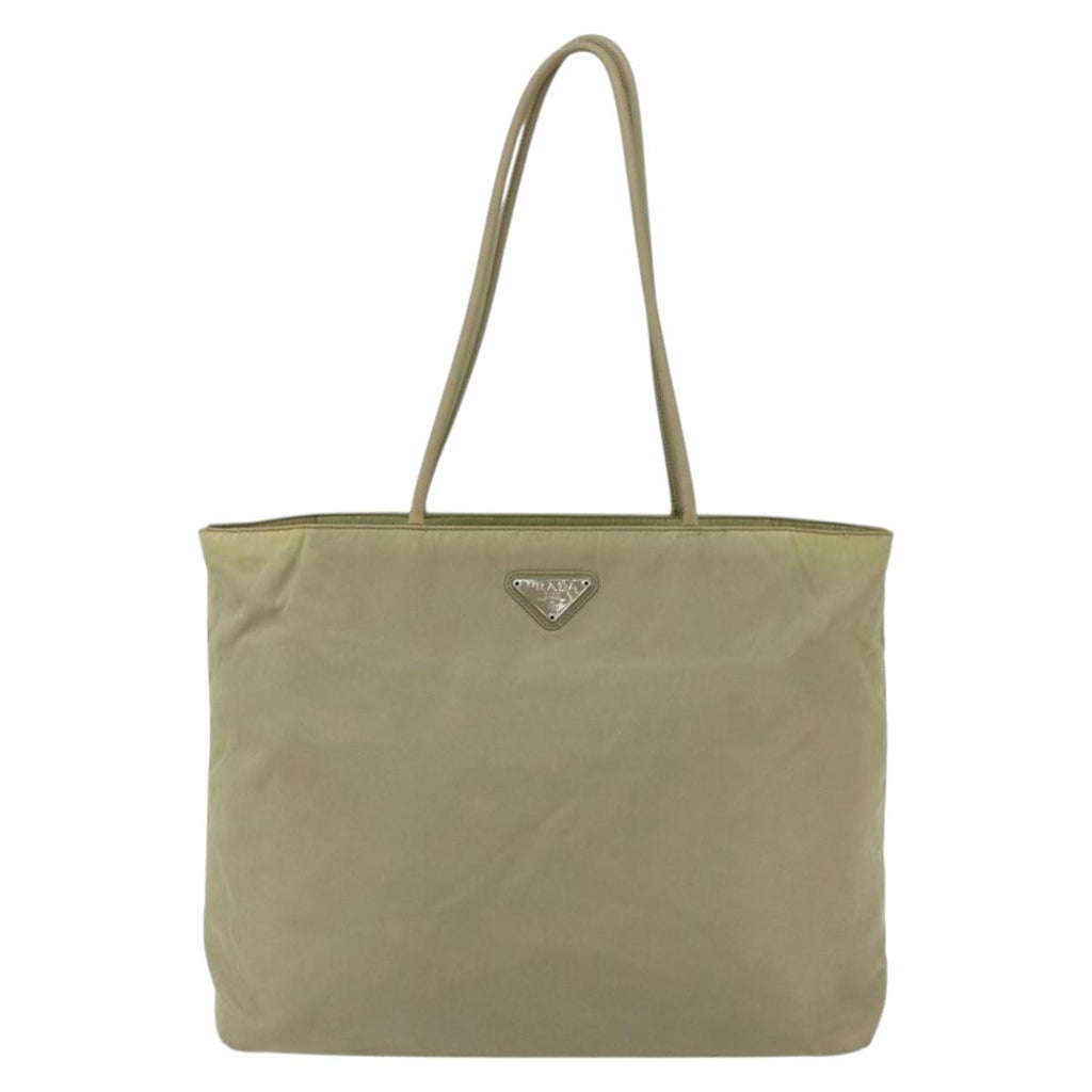 Prada Vintage Zip Tote Tessuto Ecru Nylon Tote Bag Bag