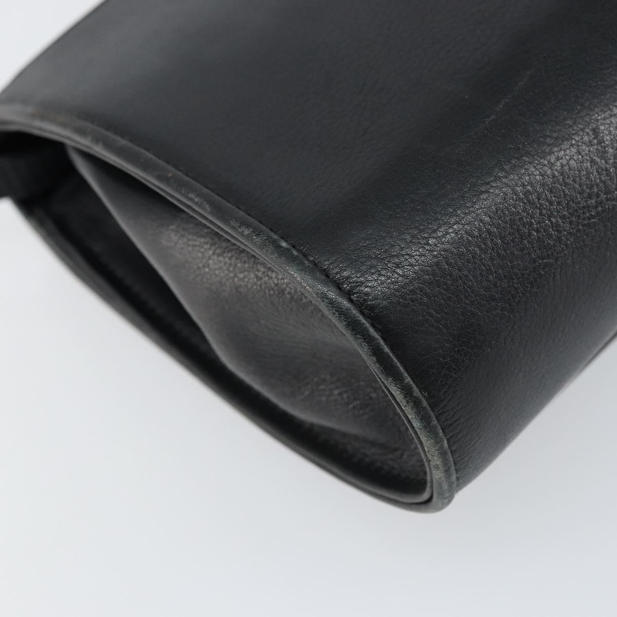 Gucci Vintage Shoulder Bag Leather Black Leather Shoulder Bag Bag (Pre-Owned)