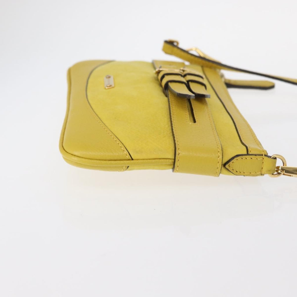 Burberry Vintage Shoulder Bag Leather Yellow Leather Shoulder Bag