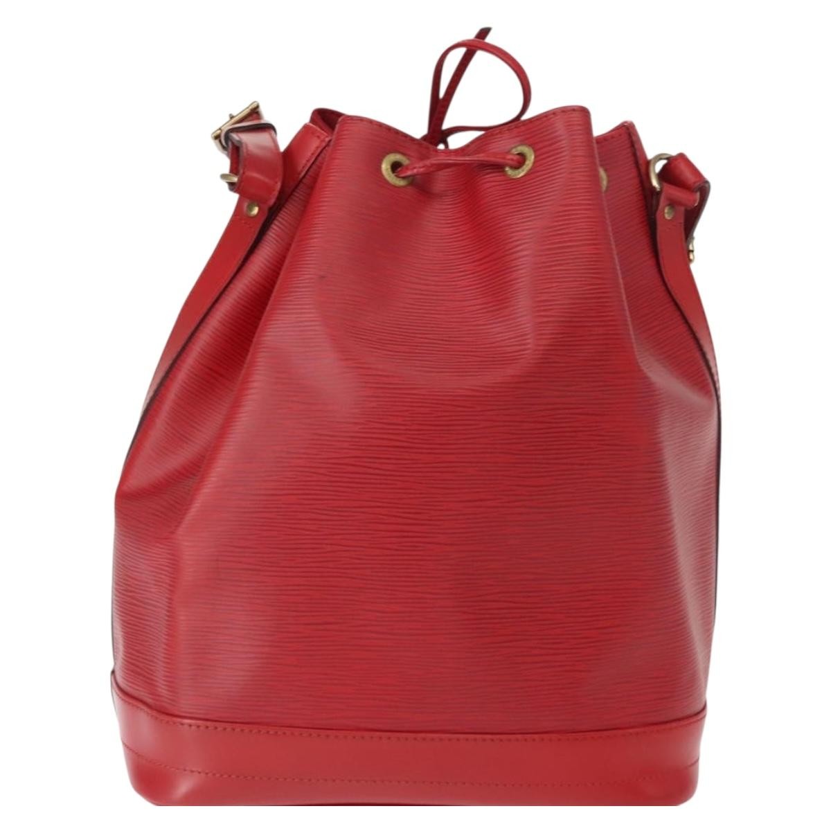 Louis Vuitton Noe Handbag Epi Leather Red Leather Shoulder Bag