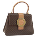 Celine Vintage Macadam Handbag Canvas Brown Pvc Handbag