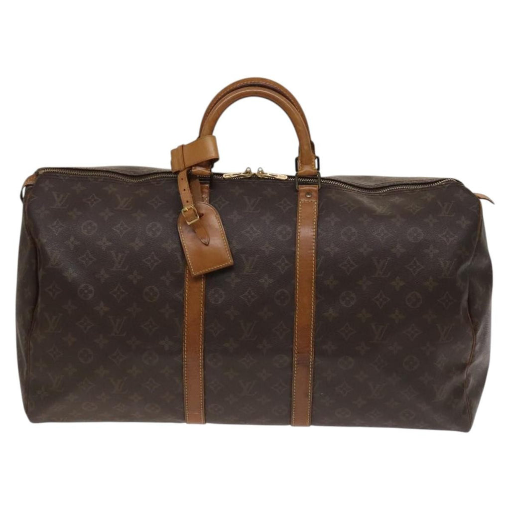 Louis Vuitton Keepall Bag Monogram Canvas Brown Canvas Travel Bag