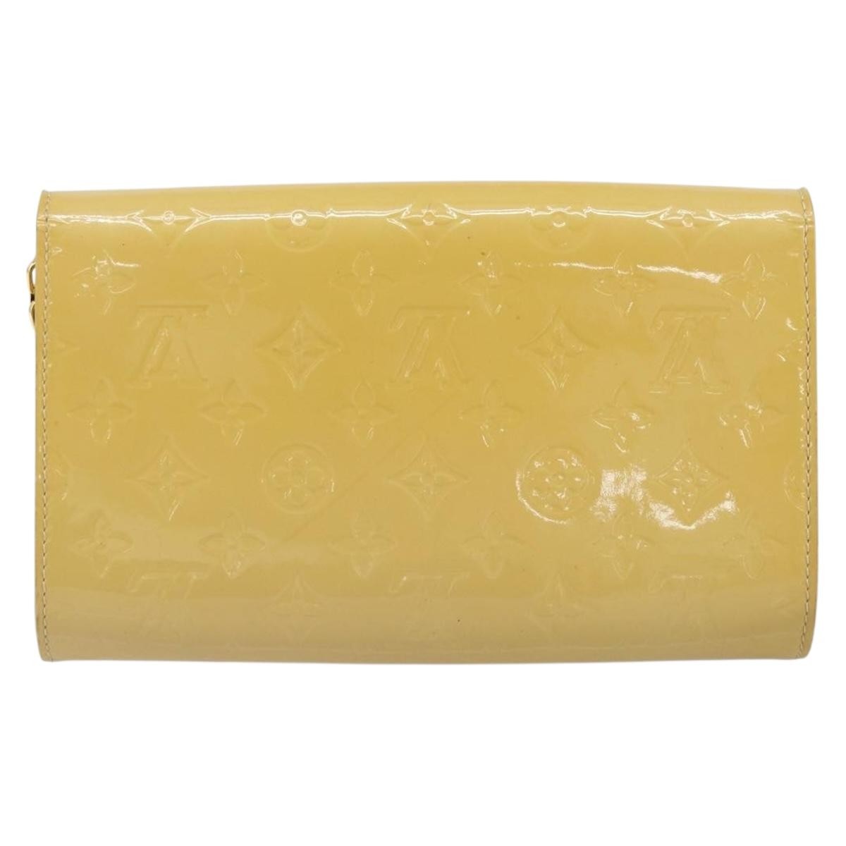 Louis Vuitton Ana Bag Monogram Vernis Yellow Patent_Leather Clutche & Pouche Bag