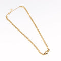 Christian Dior Vintage Cd Pendant Necklace Metal Gold Metal Necklace Jewelry (Pre-Owned)