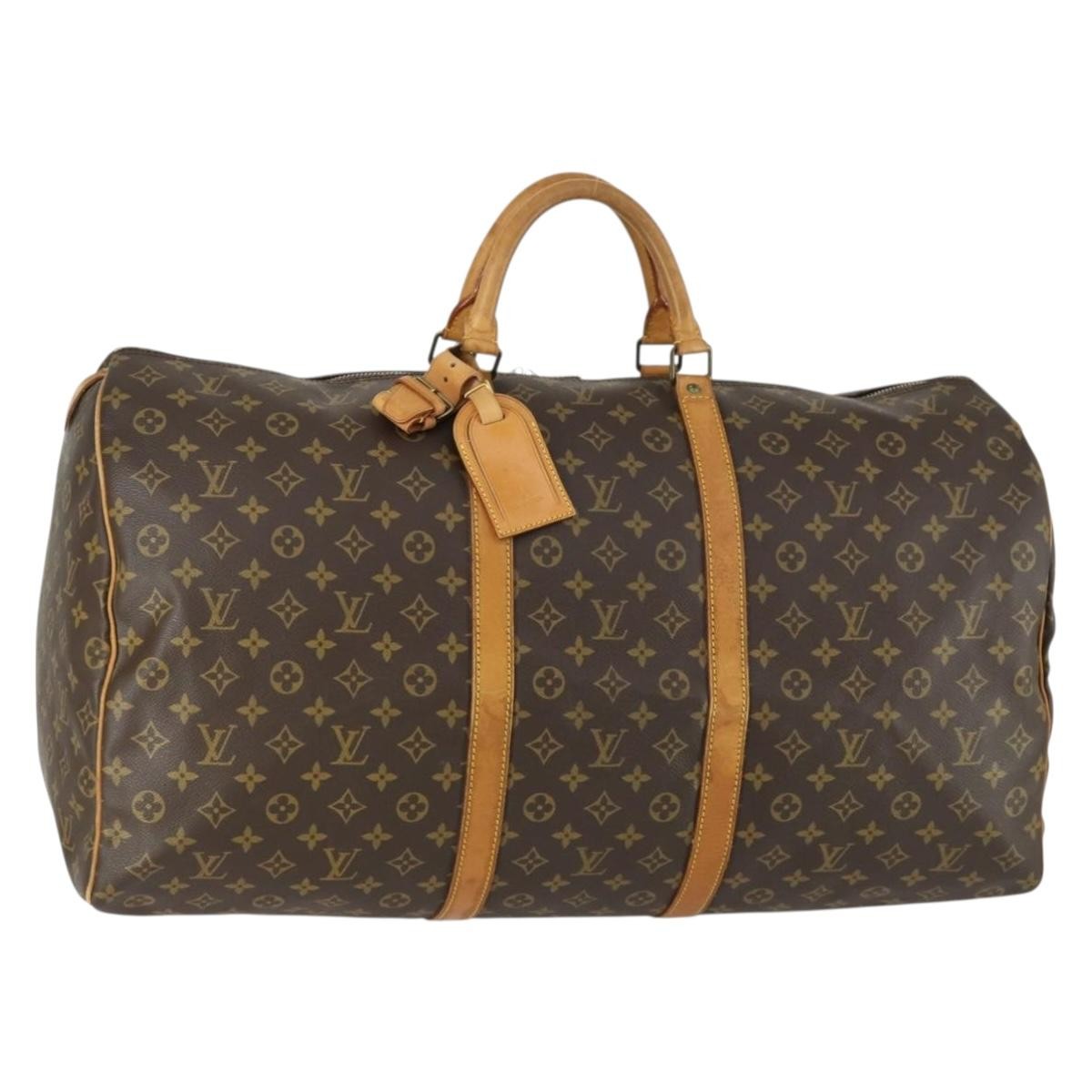 Louis Vuitton Keepall Bag Monogram Canvas Brown Canvas Travel Bag