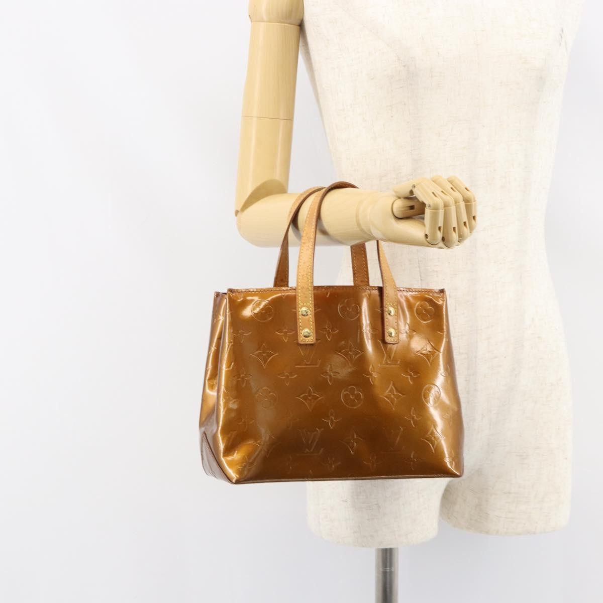 Louis Vuitton Reade Handbag Monogram Vernis Brown Patent_Leather Tote Bag