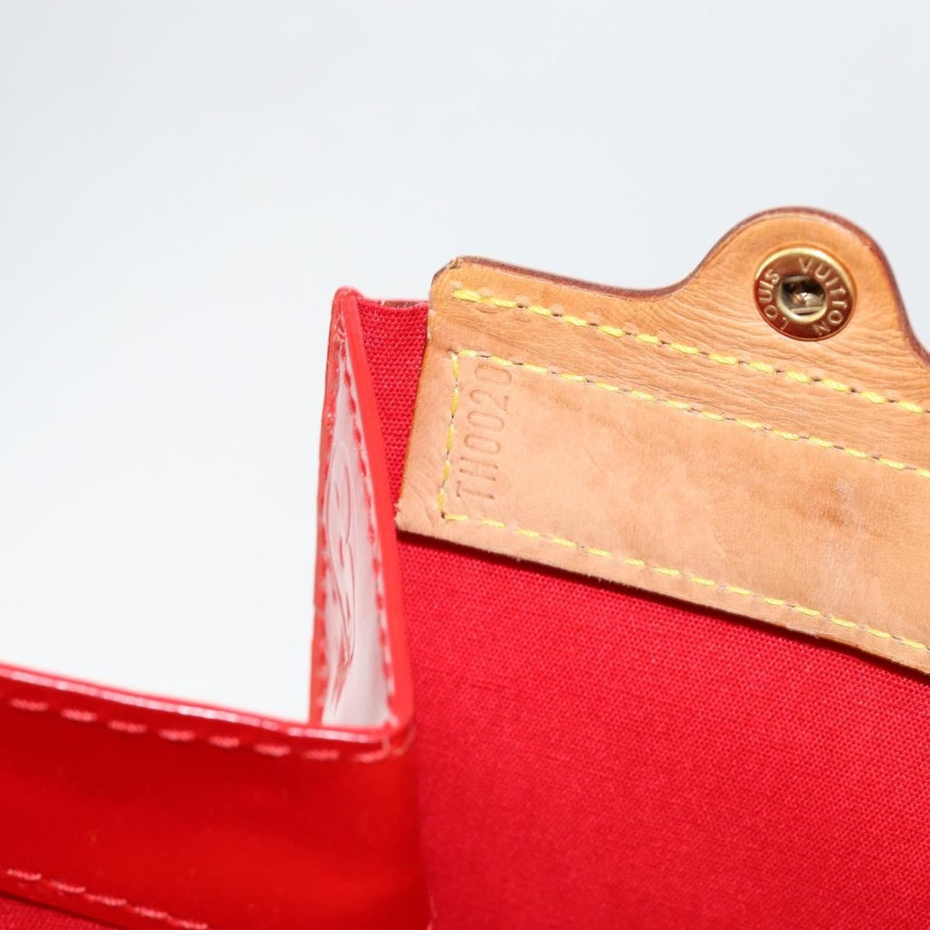 Louis Vuitton Stanton Handbag Monogram Vernis Red Patent_Leather Tote Bag