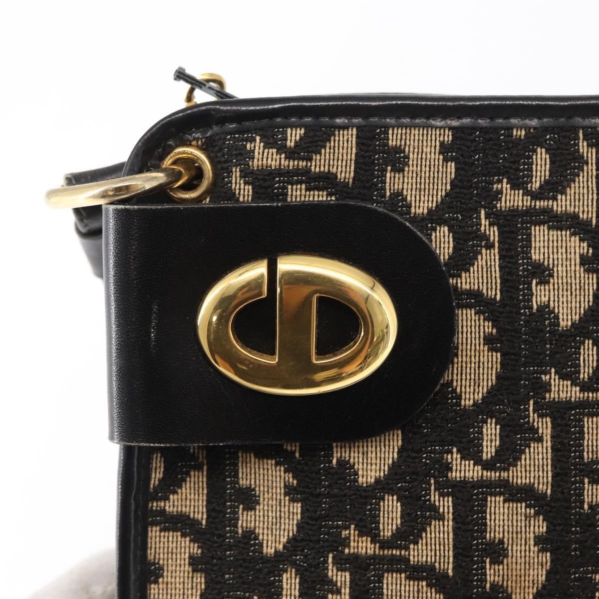 Christian Dior Vintage Cd Trotter Shoulder Bag Canvas Black Canvas Shoulder Bag Bag (Pre-Owned)