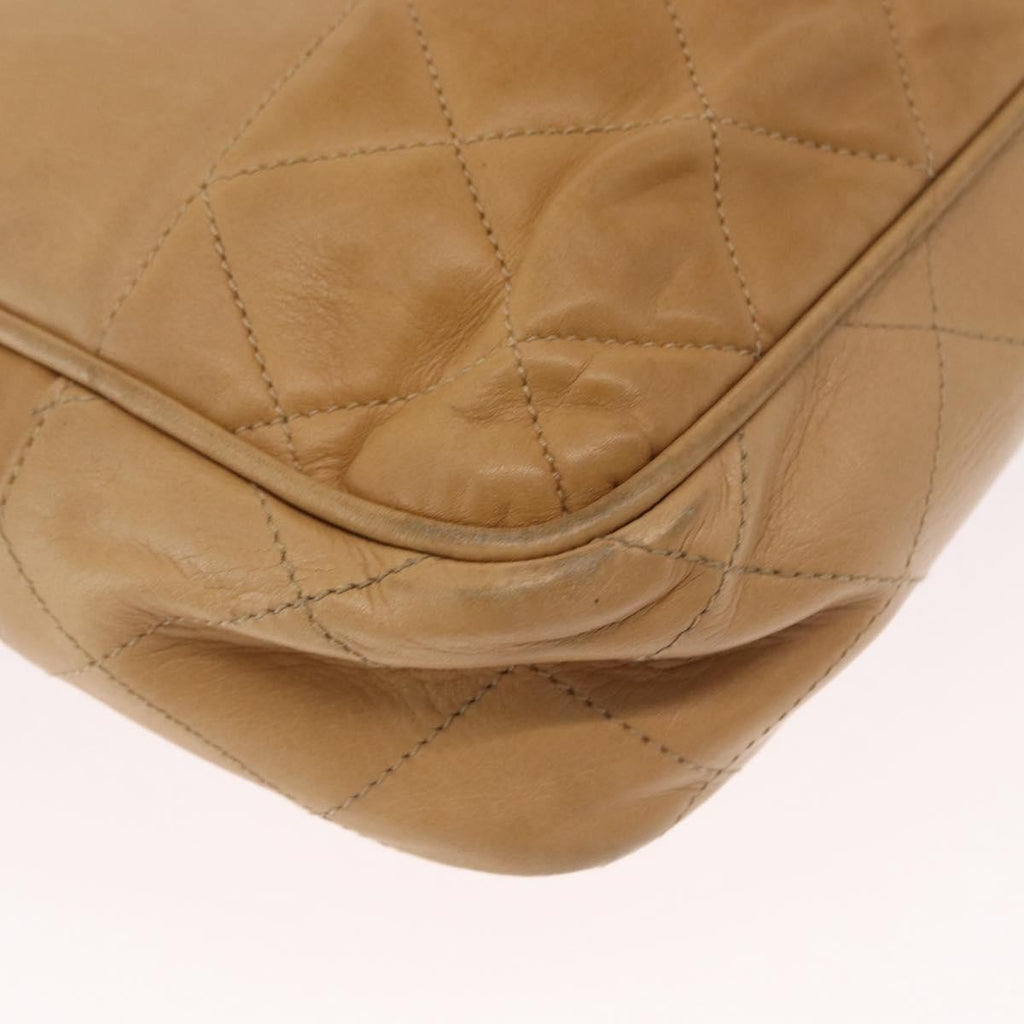 Chanel Vintage Shopping Tote Lambskin Beige Leather Tote Bag Bag