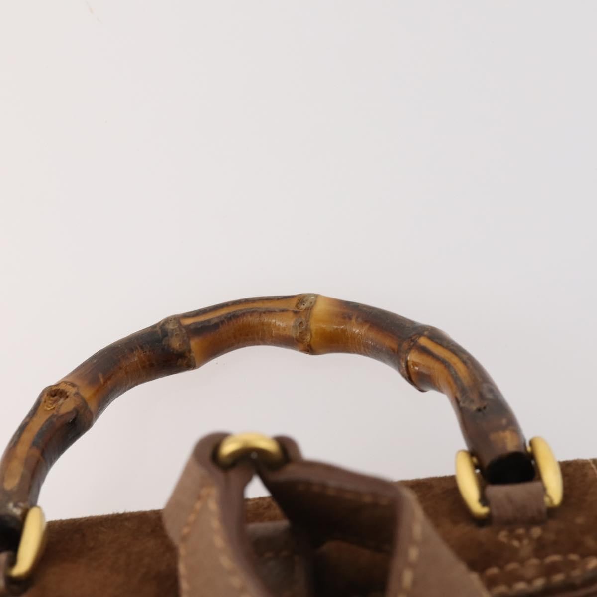 Gucci Gucci Bamboo Backpack Daim Brown Suede Backpack Bag (Pre-Owned)