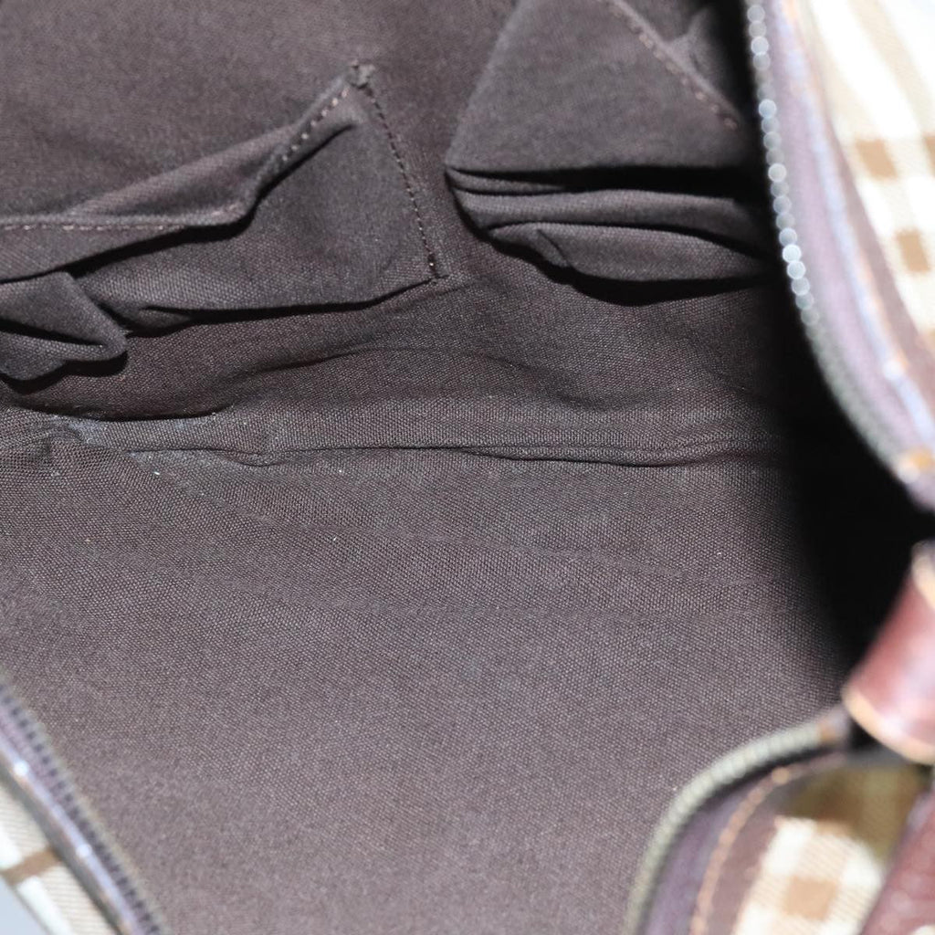 Burberry Nova Check Shoulder Bag Canvas And Leather Beige Canvas Shoulder Bag