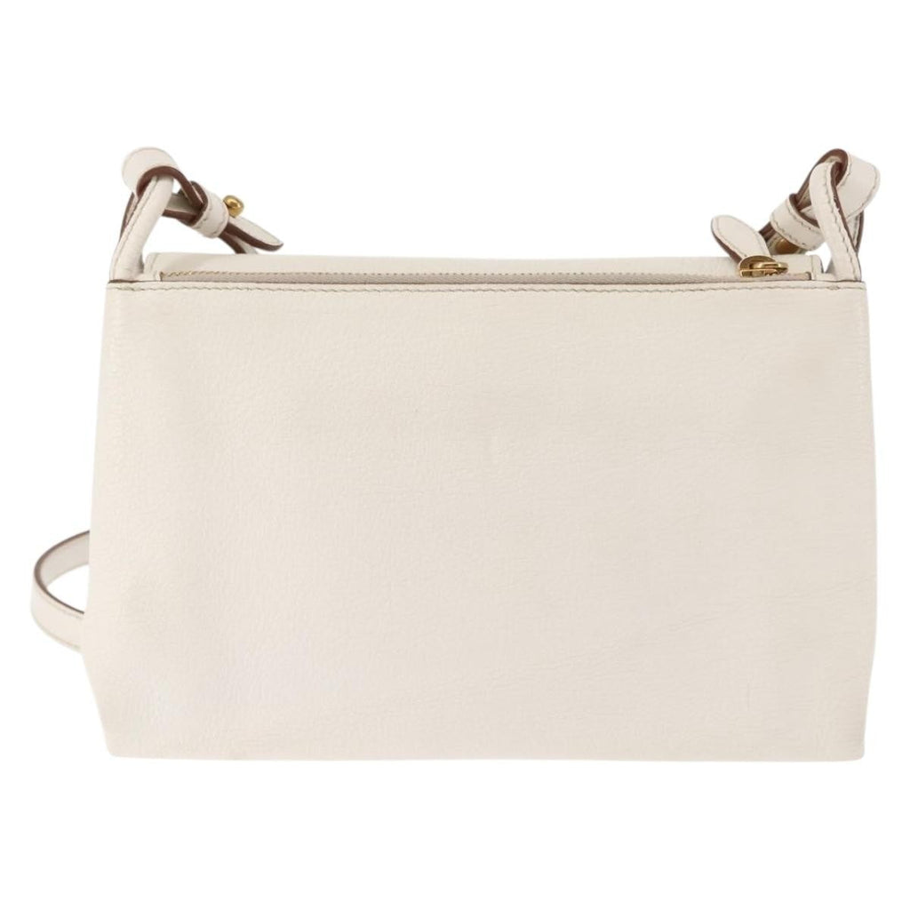 Prada Flap Crossbody Bag Vitello Daino White Leather Shoulder Bag Bag