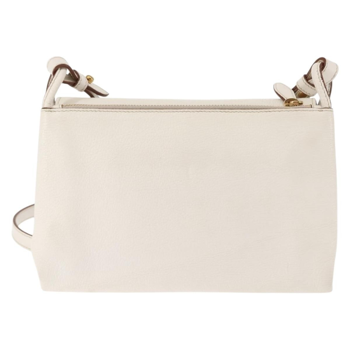 Prada Flap Crossbody Bag Vitello Daino White Leather Shoulder Bag Bag
