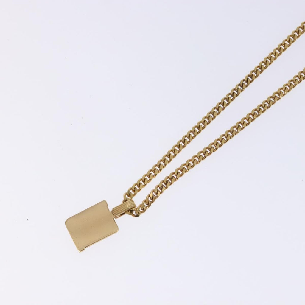 Christian Dior Cd Pendant Necklace Gold-Plated Gold Metal Jewelry (Pre-Owned)