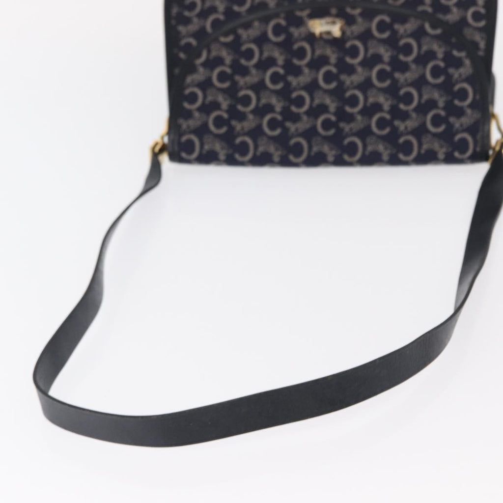 Celine C Sulky Shoulder Bag Canvas Navy Canvas Shoulder Bag Bag