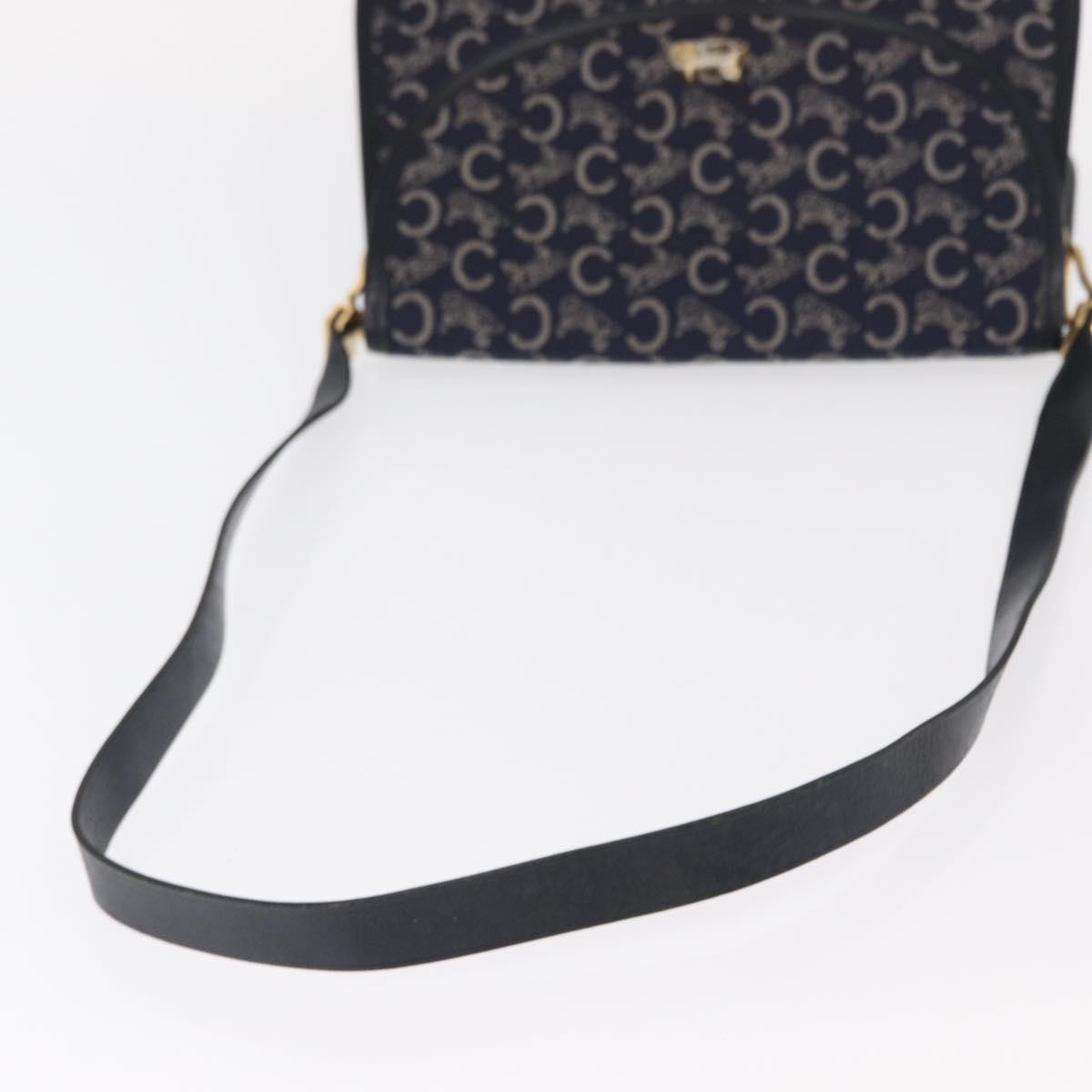 Celine C Sulky Shoulder Bag Canvas Navy Canvas Shoulder Bag Bag