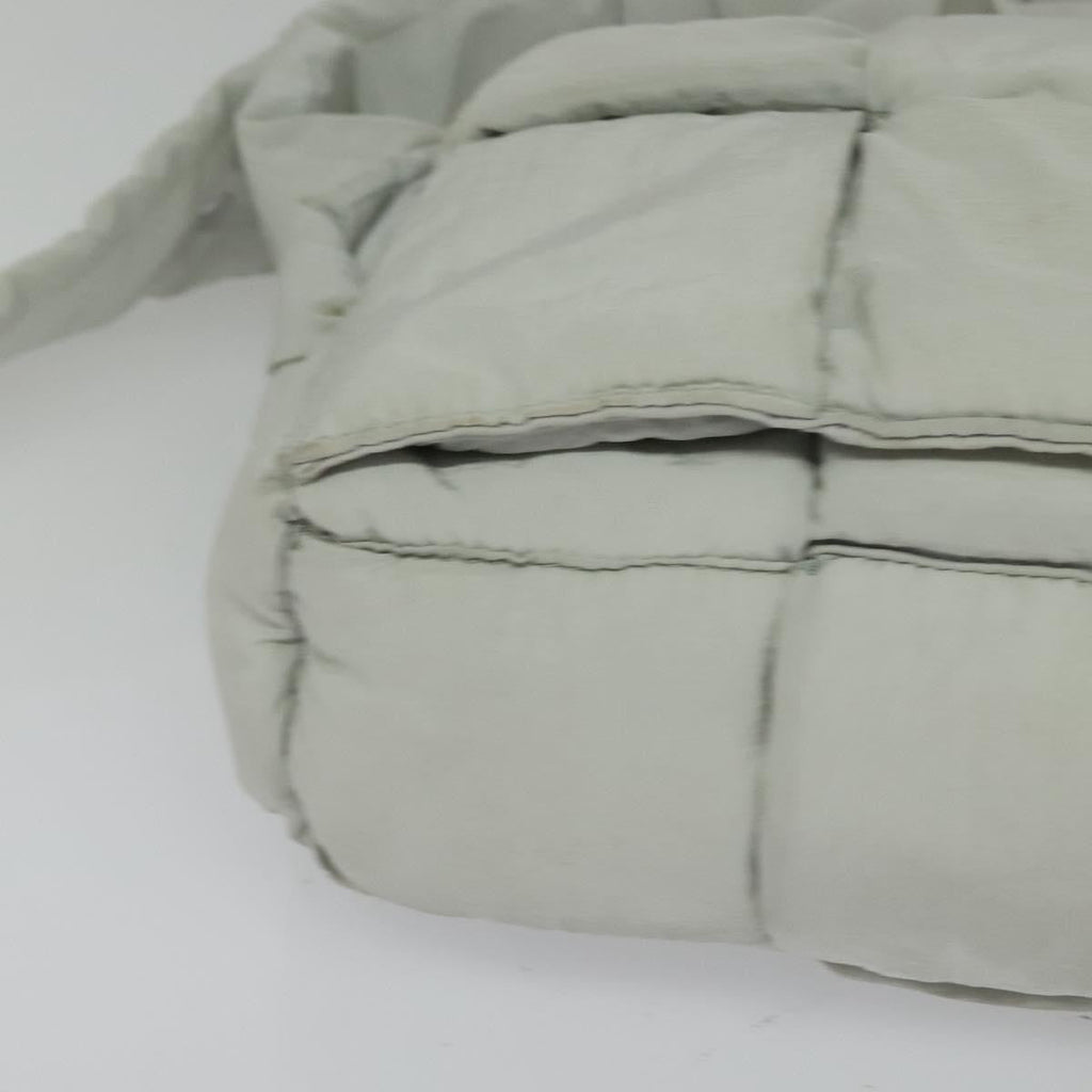 Bottega Veneta Padded Tech Cassette Crossbody Bag Intrecciato Nylon Gray Nylon Shoulder Bag Bag