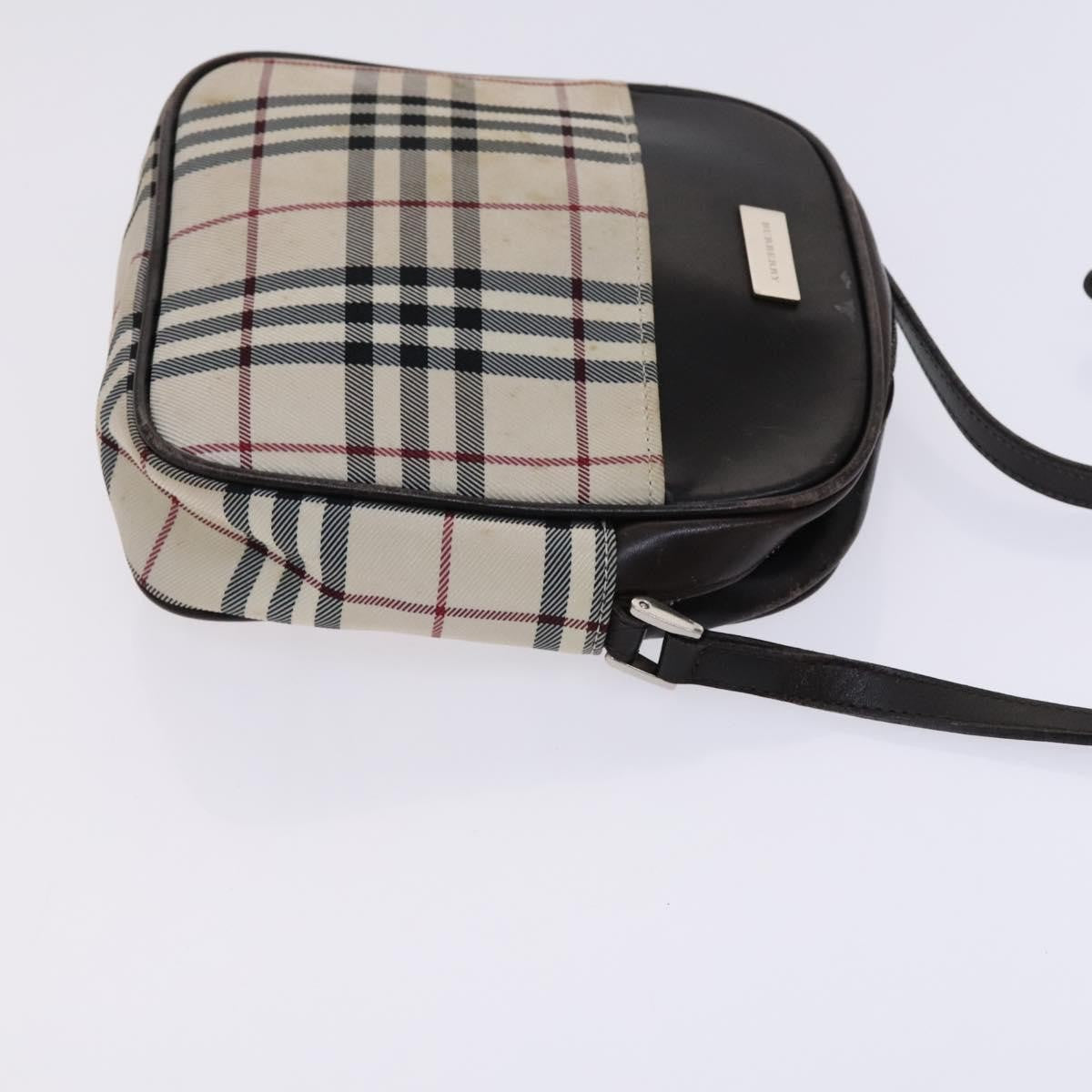 Burberry Nova Check Shoulder Bag Canvas And Leather Beige Canvas Shoulder Bag