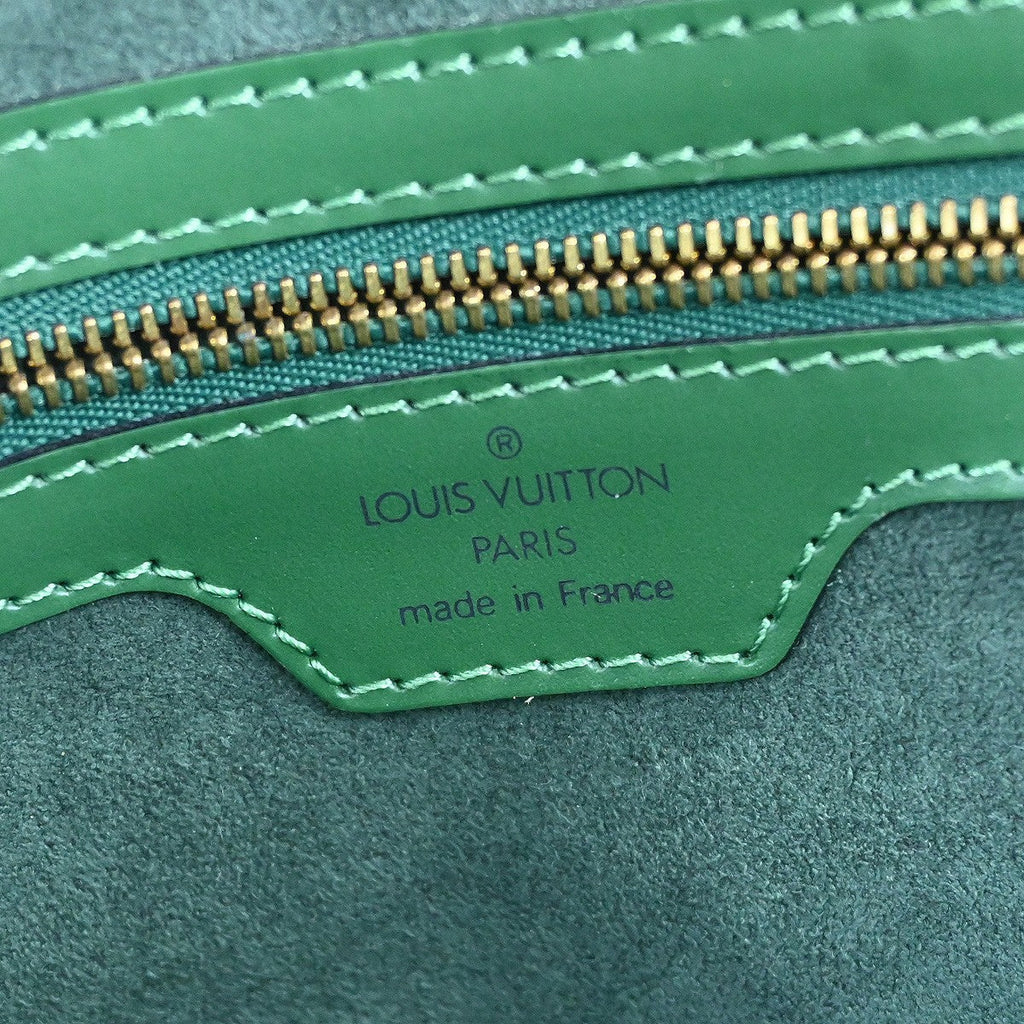 Louis Vuitton Lussac Handbag Epi Leather Green Leather Shoulder Bag