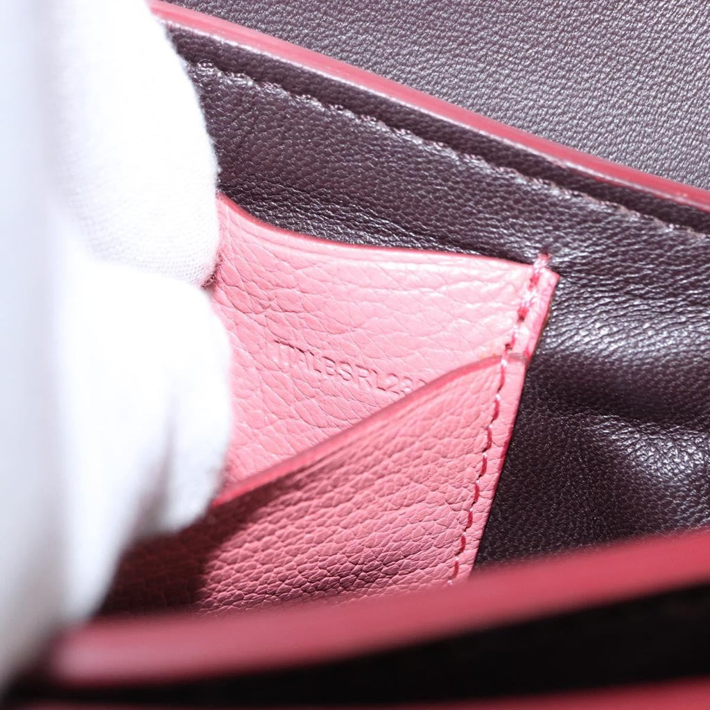Burberry D-Ring Shoulder Bag Leather Pink Leather Shoulder Bag