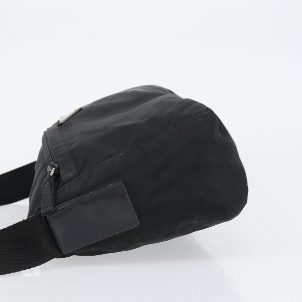 Prada Front Zip Messenger Bag Tessuto Black Nylon Shoulder Bag Bag