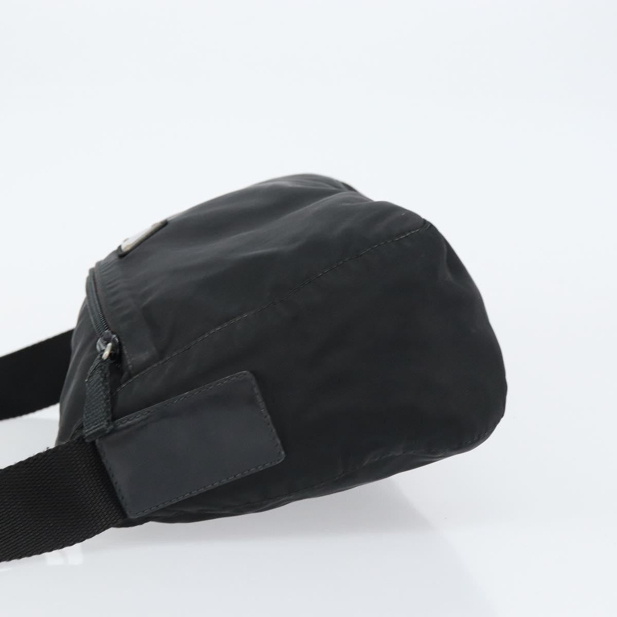 Prada Front Zip Messenger Bag Tessuto Black Nylon Shoulder Bag Bag