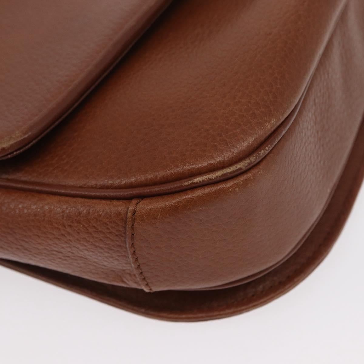 Burberry Vintage Shoulder Bag Leather Brown Leather Shoulder Bag