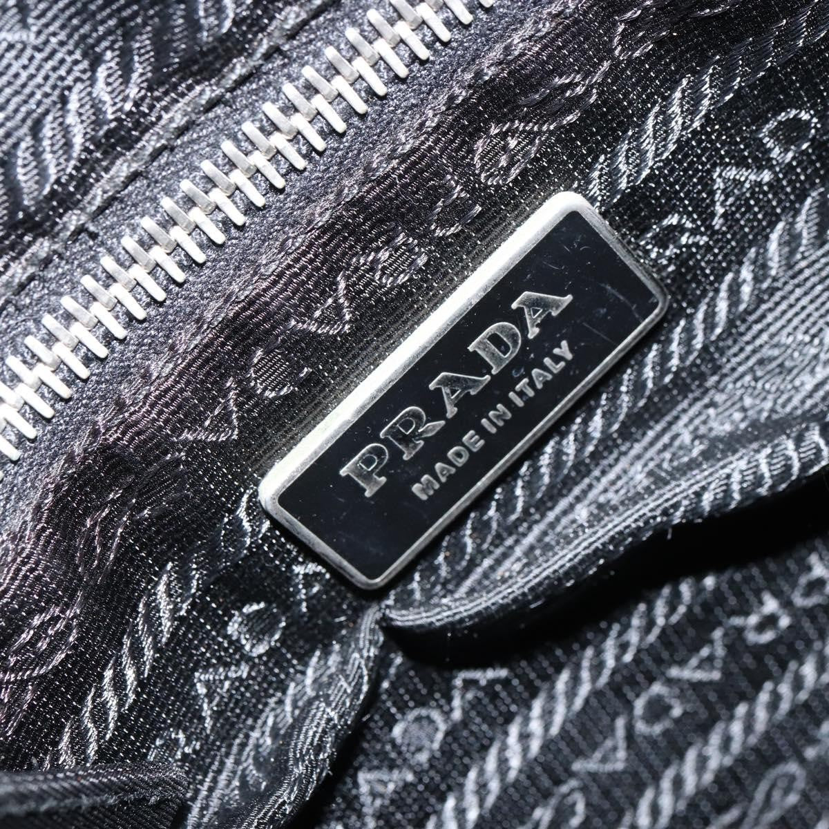 Prada Front Pocket Zip Messenger Bag Tessuto With Saffiano Leather Black Nylon Shoulder Bag Bag