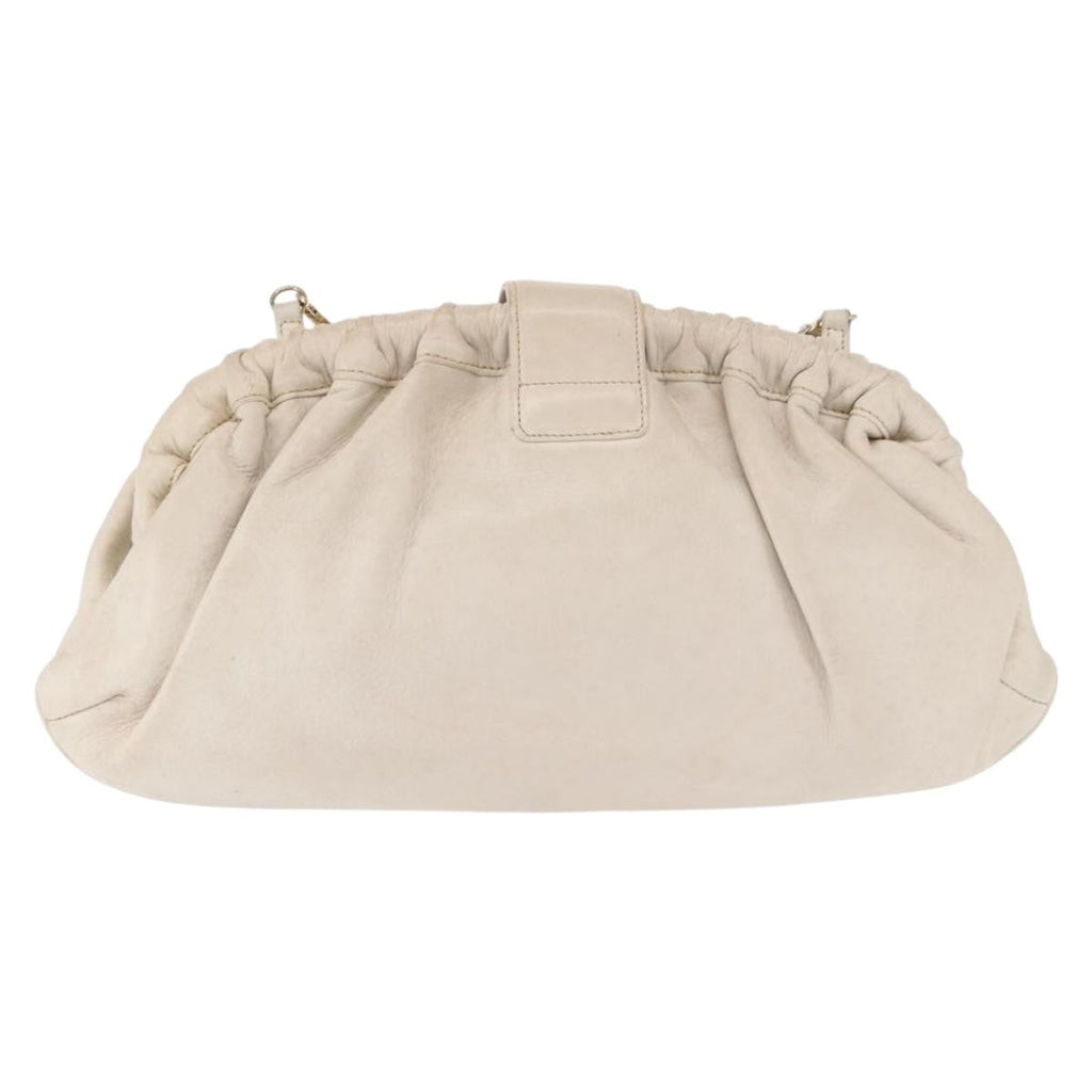 Celine Vintage Shoulder Bag Leather White Leather Shoulder Bag Bag