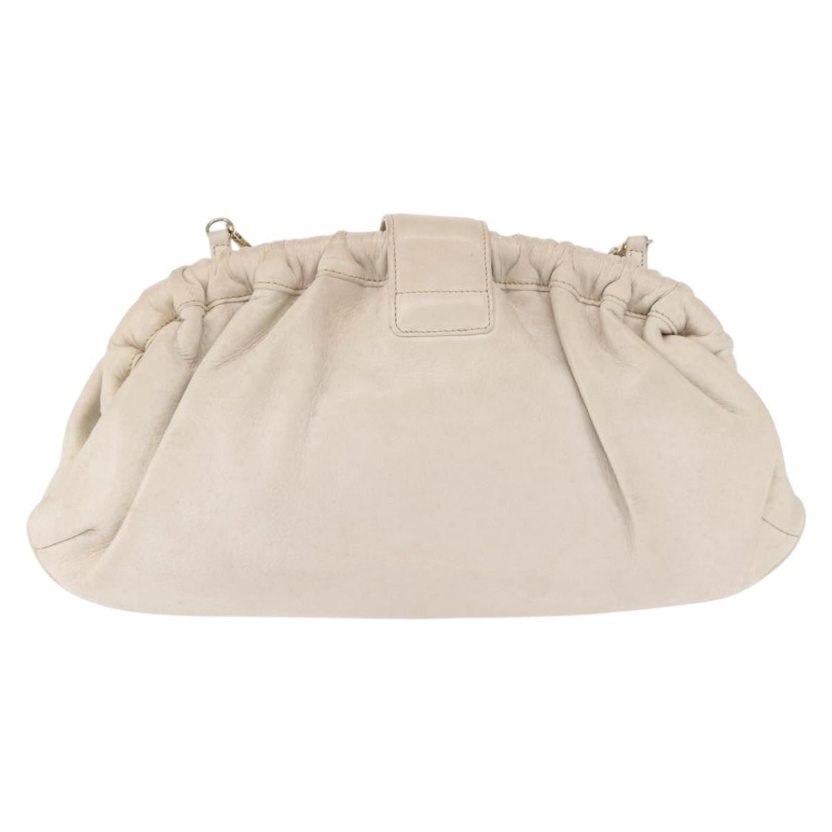 Celine Vintage Shoulder Bag Leather White Leather Shoulder Bag Bag