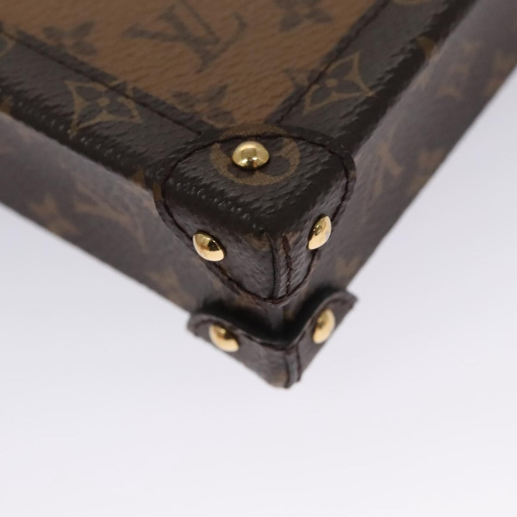 Louis Vuitton Vertical Trunk Pochette Reverse Monogram Canvas Brown Canvas Clutche & Pouche Bag