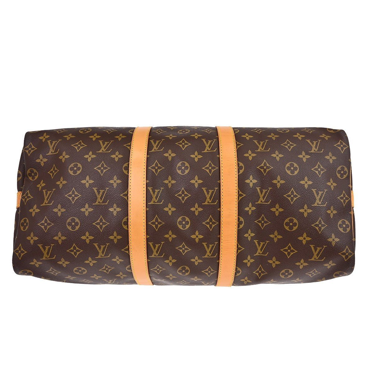 Louis Vuitton Keepall Bandouliere Bag Monogram Canvas Brown Canvas Handbag
