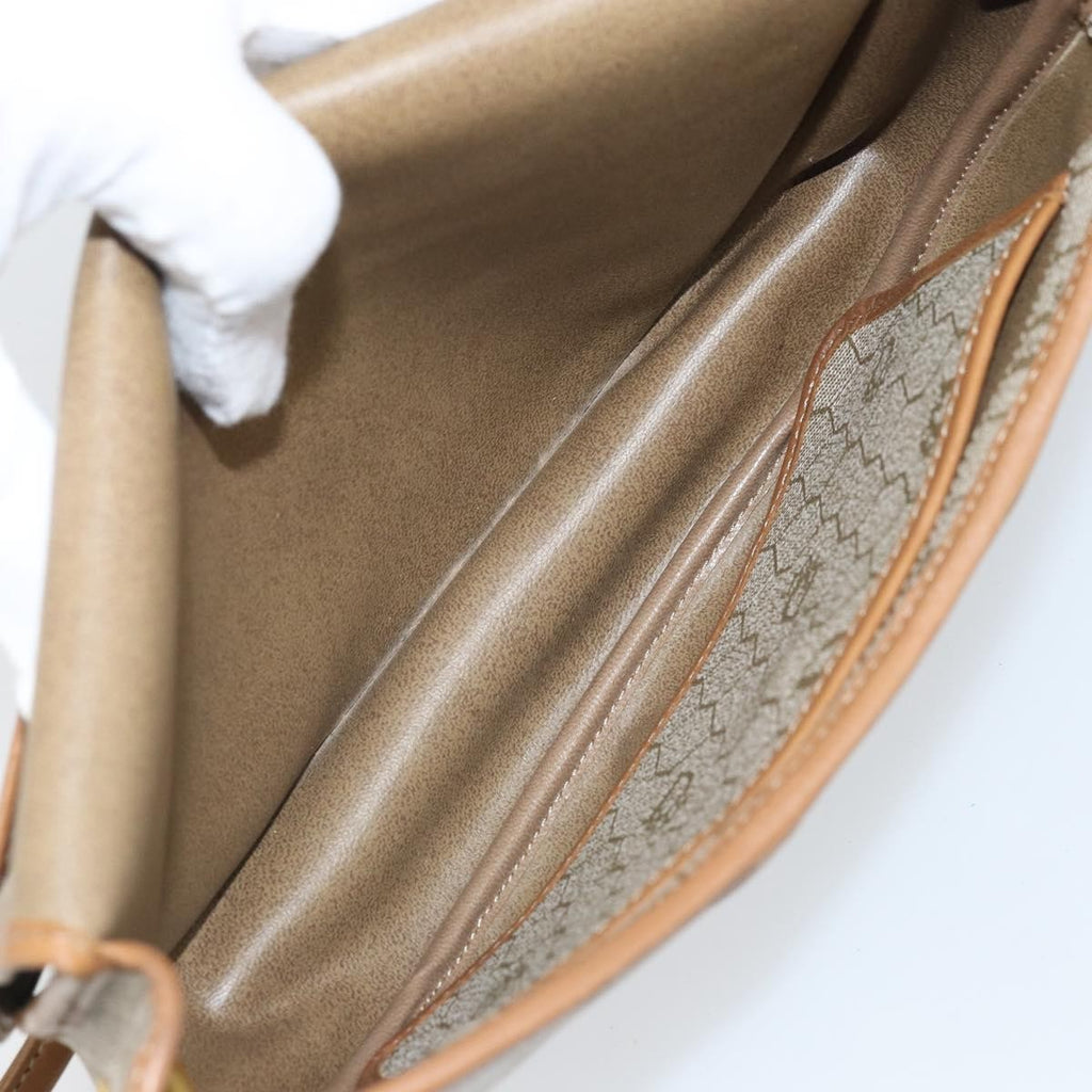 Christian Dior Vintage Honeycomb Shoulder Bag Canvas Beige Canvas Shoulder Bag Bag (Pre-Owned)