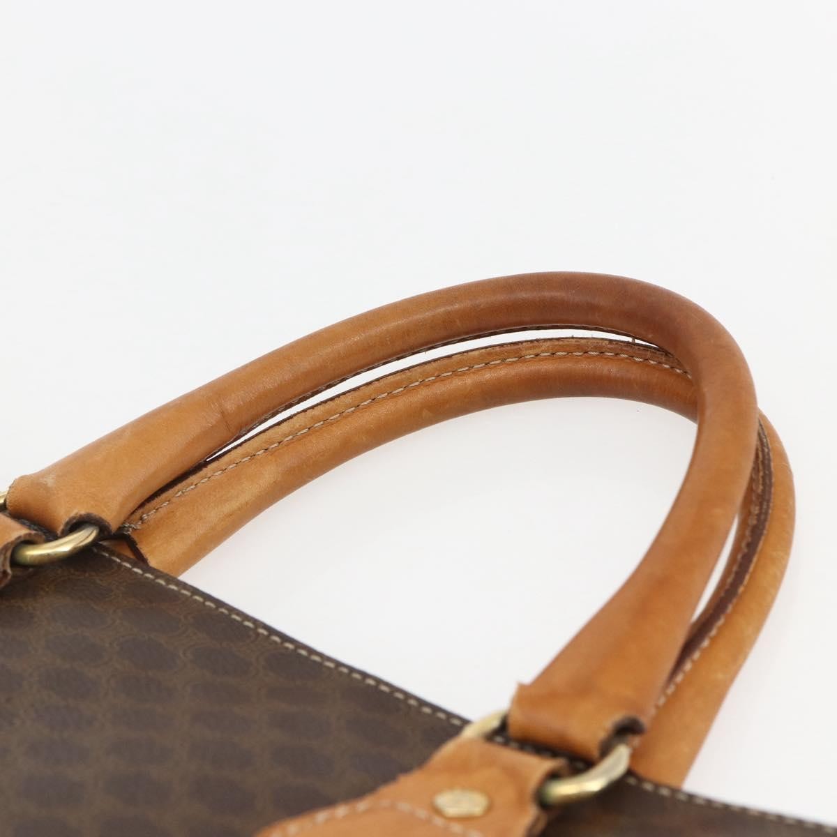 Celine Vintage Macadam Tote Bag Canvas Brown Canvas Tote Bag Bag